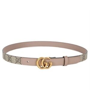 Gucci Beige and Gold GG Women's Belt